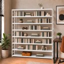 Ver imagem 2 de Estante Multiuso Organizador Livreiro Estilo Industrial 180x170 Branco Total