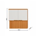 Ver imagem 2 de Armário Aéreo 100% MDF 4 Portas 80cm Bari Poliman Móveis