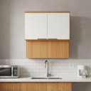Ver imagem 1 de Armário Aéreo 100% MDF 4 Portas 80cm Bari Poliman Móveis