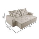 Ver imagem 3 de Sofá 2 Lugares Retrátil e Reclinável Martins M-181 Veludo Creme