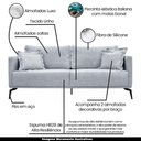 Ver imagem 7 de Sofá 2 Lugares 160cm Pés Em Aço Stagno Cinza Rústico