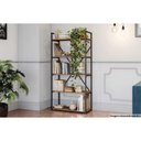 Ver imagem 2 de Estante P-sala Industrial Alta Li006 Aço C-5 Prateleiras 72x152cm Freijo-preto - Kappesberg