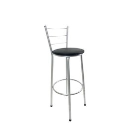 Banqueta Alta Prata Cozinha Gourmet Americana - Preto - 1