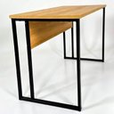 Ver imagem 3 de Mesa Escrivaninha Office Tampo Grosso Industrial 1,28m Nogal/preto