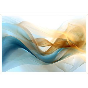 Quadro Decorativo Abstrato com Moldura Caixa,, Ideal para Ambiente de Sala e Quarto