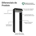 Ver imagem 3 de Porta-geladeira 73 Cm 1 Porta Basculante Preto/branco/preto Lux Madesa