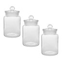 Ver imagem 1 de Kit 3 Potes Porta Mantimento Vidro Arena 1,6L com Tampa