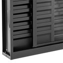 Ver imagem 2 de Janela Veneziana De Correr Central 6 Folhas 100x150cm Preta