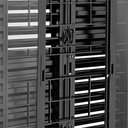 Ver imagem 3 de Janela Veneziana De Correr Central 6 Folhas 100x150cm Preta