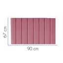Ver imagem 2 de Painel Estofada Carla 90cm Solteiro para Cama Box Quarto Suede Rosa Bebê