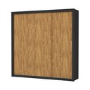 Ver imagem 1 de Guarda Roupa Casal 3 Portas de Correr 4 Gavetas 186cm Clarice Preto/Cinamomo - Carioca Móveis