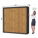 Ver imagem 3 de Guarda Roupa Casal 3 Portas de Correr 4 Gavetas 186cm Clarice Preto/Cinamomo - Carioca Móveis