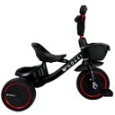 Ver imagem 2 de Triciclo Infantil Colli Kim Preto Fosco com Cestinha Aro 12 com Pedal Andador Bebê 2+ Anos Bicicleta