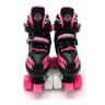 Patins 4 Rodas com Proteção Preto/rosa 34/37 Unitoys 1513 - 3