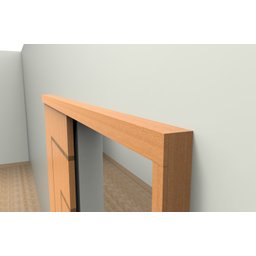 Porta de Correr Madeira 210x70 Lisa com Fechadura e Puxador Pontokit - 3