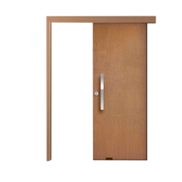 Porta de Correr Madeira 210x70 Lisa com Fechadura e Puxador Pontokit - 1