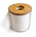 Ver imagem 4 de Porta Lenço Acrílico com Tampa Bambu Organizador Decorativo