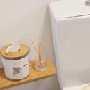 Ver imagem 2 de Porta Lenço Acrílico com Tampa Bambu Organizador Decorativo