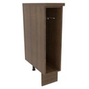 Ver imagem 1 de Balcão Porta-pano 20 X 60 Cm Para Cozinhas Madesa Lux, Glamy, Agata (com Tampo) - Rustic Rustic