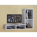 Ver imagem 4 de Painel Tv Rack Parede Suspenso Armário Branco Aéreo AJL Armário Suspenso