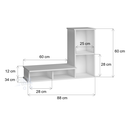 Ver imagem 6 de Painel Tv Rack Parede Suspenso Armário Branco Aéreo AJL Armário Suspenso