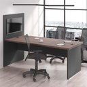 Ver imagem 3 de Mesa de Reunião com Painel Imbutido Freijó Preto