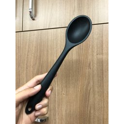 Colher Multiuso de Silicone Inteiriço 28 Cm Preta. - 3