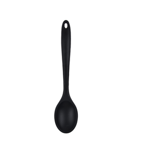 Colher Multiuso de Silicone Inteiriço 28 Cm Preta.
