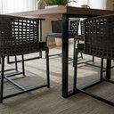 Ver imagem 4 de Mesa de Jantar Industrial Madeira Teca Pés Metalon 180x90cm:preto/teca