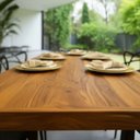 Ver imagem 7 de Mesa de Jantar Industrial Madeira Teca Pés Metalon 180x90cm:preto/teca