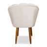 Kit 6 Cadeiras de Jantar Pétala Estofada Pés Palito Veludo Bege - Montanaris Decor - 3