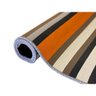 Tapete Listrado Fácil Limpeza Moderno Laranja 140 X 400 Cm - 2