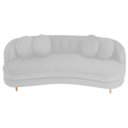 Ver imagem 1 de Sofá Curvo 3 Lugares Orgânico Sala Recepção Escritório Decorativo Luxo Panamá 200cm Bouclé