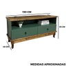 Rack para Tv de Madeira com 2 Gavetas - Steam:verde - 7