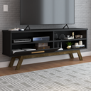 Ver imagem 2 de Rack para TV Até 55 Polegadas Bolonha 1 Porta Preto - Panorama Móveis