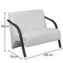 Ver imagem 2 de Conjunto Vênus 1 Namoradeira 2 Poltronas de 1 Lugar Escritório D Salla Suede Verde