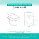 Ver imagem 3 de Tampa Vaso Sanitário Madeira Laqueada Nuage Branco para Bacia Incepa