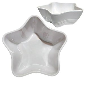 Kit 4 Tigelas Bowl Melamina Estrela Branca 900Ml