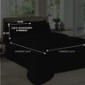 Kit Colcha Casal com Porta Travesseiros e Fronhas Toque Suave Preto Casa Dona - 4
