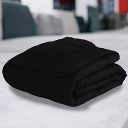 Kit Colcha Casal com Porta Travesseiros e Fronhas Toque Suave Preto Casa Dona - 3