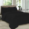 Kit Colcha Casal com Porta Travesseiros e Fronhas Toque Suave Preto Casa Dona - 1