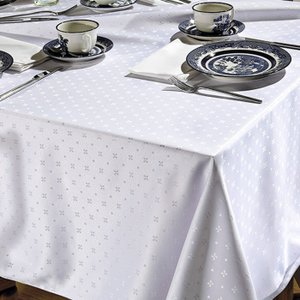 Toalha de Mesa Quadrada 4 Lugares 160x160 Requinte Ii Tj-5796 Dohler Branco