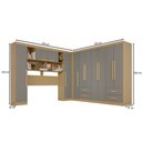 Ver imagem 4 de Guarda-roupa Casal Modulado Andorra 11 Portas 4 Gavetas Jequitibá/granizo - Pnr Móveis