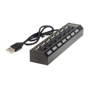 Hub Usb 2.0 Extensor Usb 7 Portas Switch On/off Led Indicador 480mbps