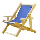 Ver imagem 1 de Infantil Cadeira Espreguiçadeira Dobrável-azul Claro