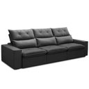 Ver imagem 5 de Sofá Retrátil Reclinável para Sala 3 Lugares 230cm Aires F04 Veludo Cinza Escuro - Lyam Decor
