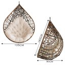 Ver imagem 4 de Cadeira Balanço Ninho Suspenso Gota Tramado com Almofada Impermeável