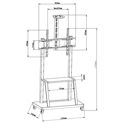 Rack / Suporte Pedestal para TV LCD / LED, Para tela de 55 - 110 FT 86XP FIXATEK FT-86XP - 2