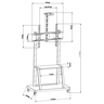 Rack / Suporte Pedestal para TV LCD / LED, Para tela de 55 - 110 FT 86XP FIXATEK FT-86XP - 2