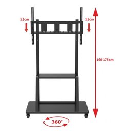 Rack / Suporte Pedestal para TV LCD / LED, Para tela de 55 - 110 FT 86XP FIXATEK FT-86XP - 6